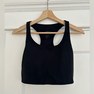 Girlfriend Collective Black Racerback Sports Bra, Size M